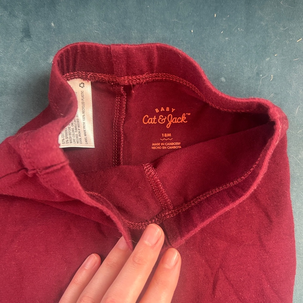 Cat & Jack Baby Burgundy Outfit